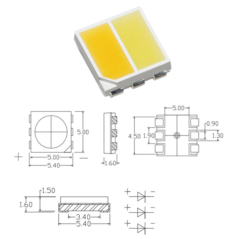 Super Bright CCT 5050SMD LED Chip - DIY LED Chip - 500PCS By Sale Super Bright CCT 5050SMD LED Chip - DIY LED Chip - 500PCS By Sale